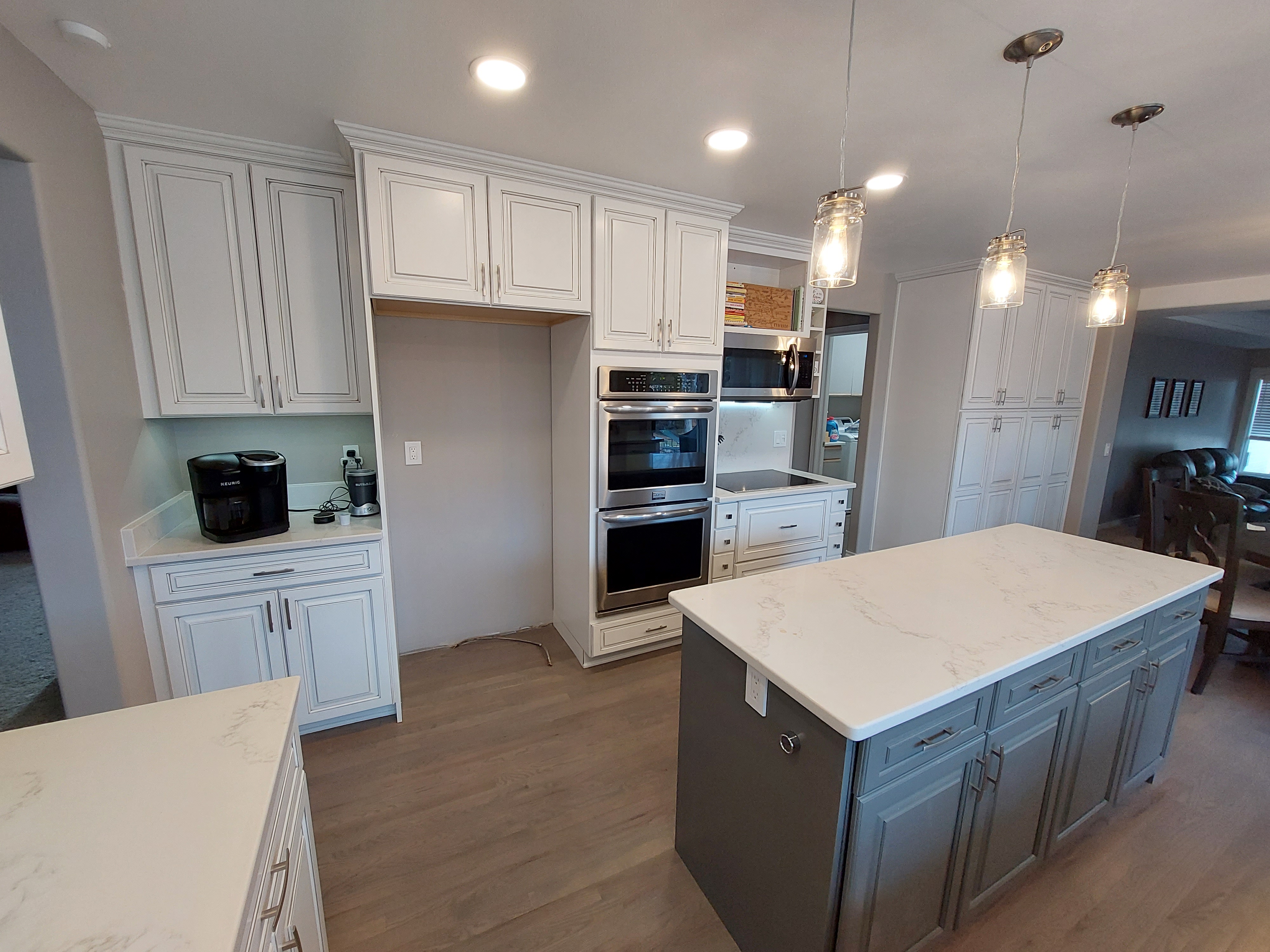 White Raised-Panel Kitchen