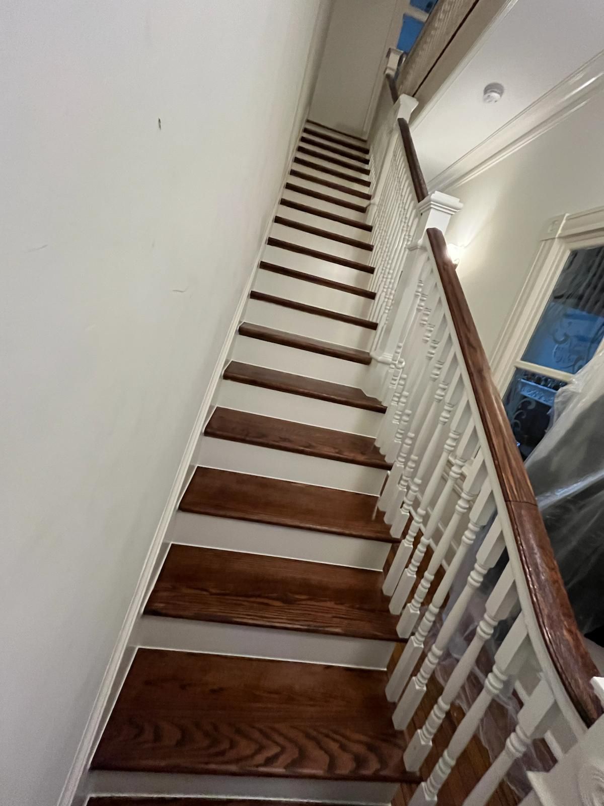 Staircase — Dark Wood & White